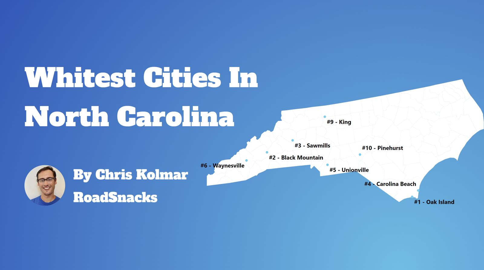 Cities With Highest White Population In North Carolina Map