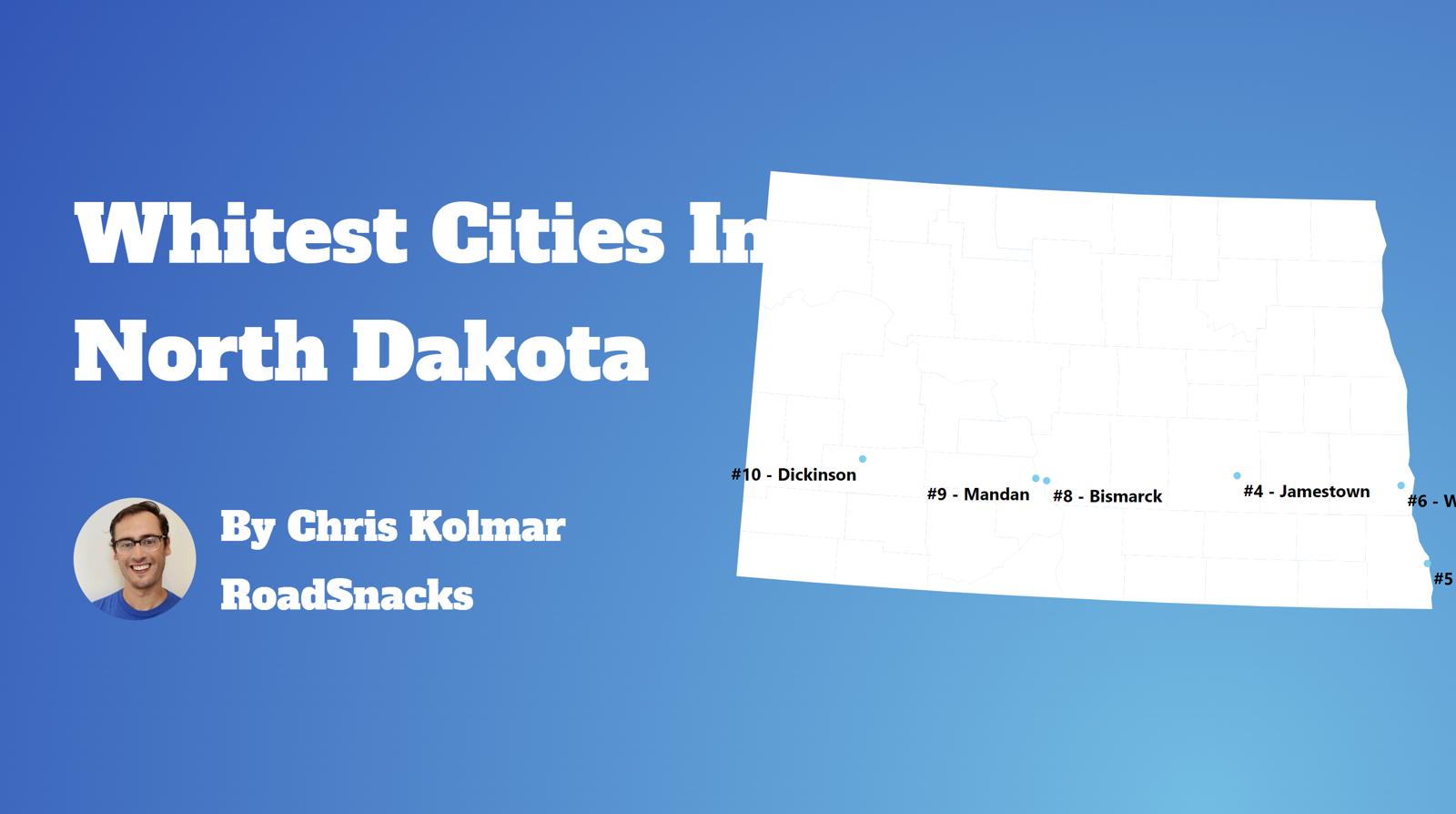 Cities With Highest White Population In North Dakota Map
