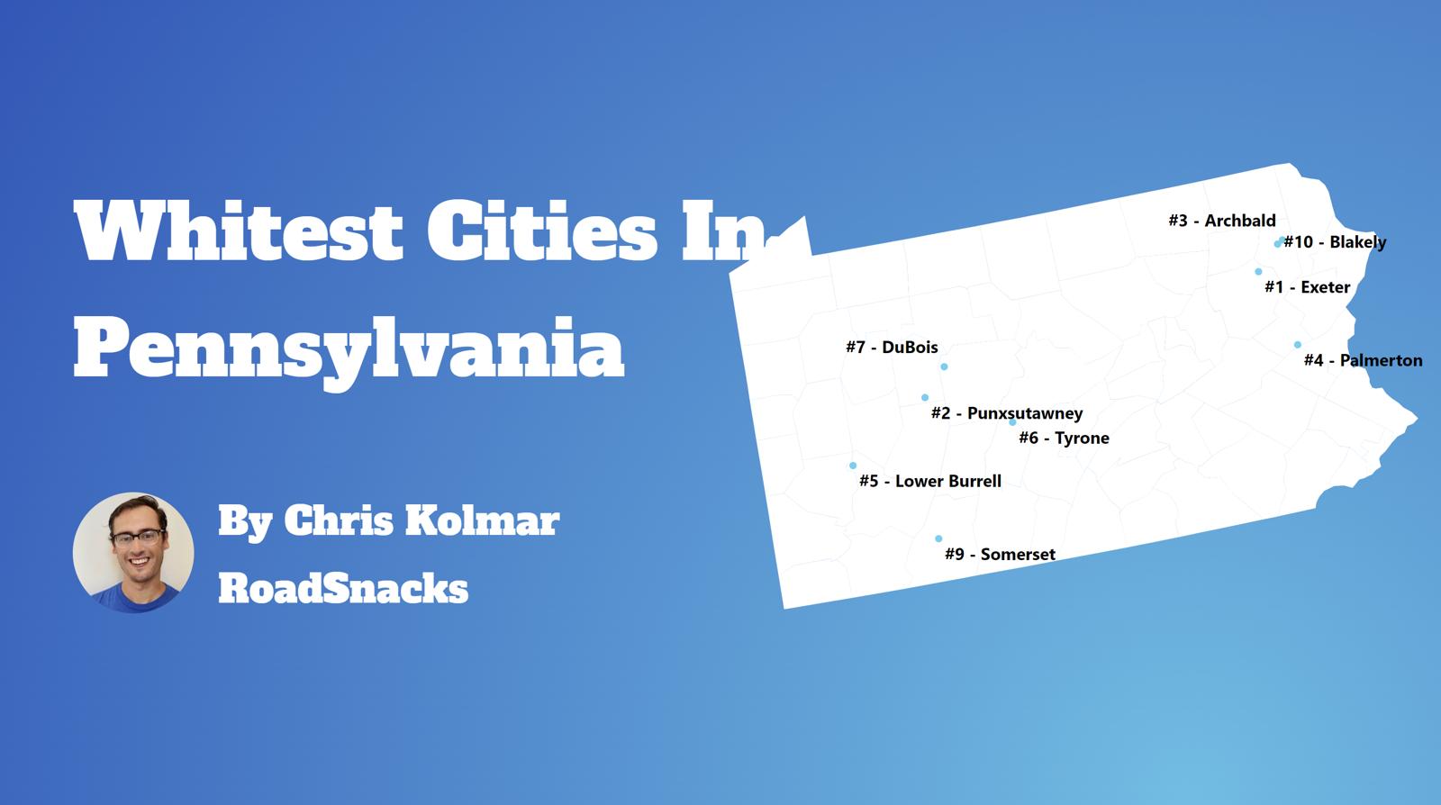 Cities With Highest White Population In Pennsylvania Map