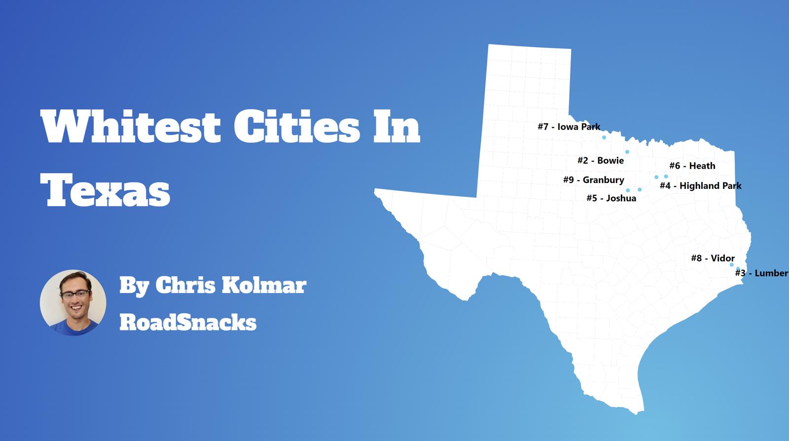 Cities With Highest White Population In Texas Map