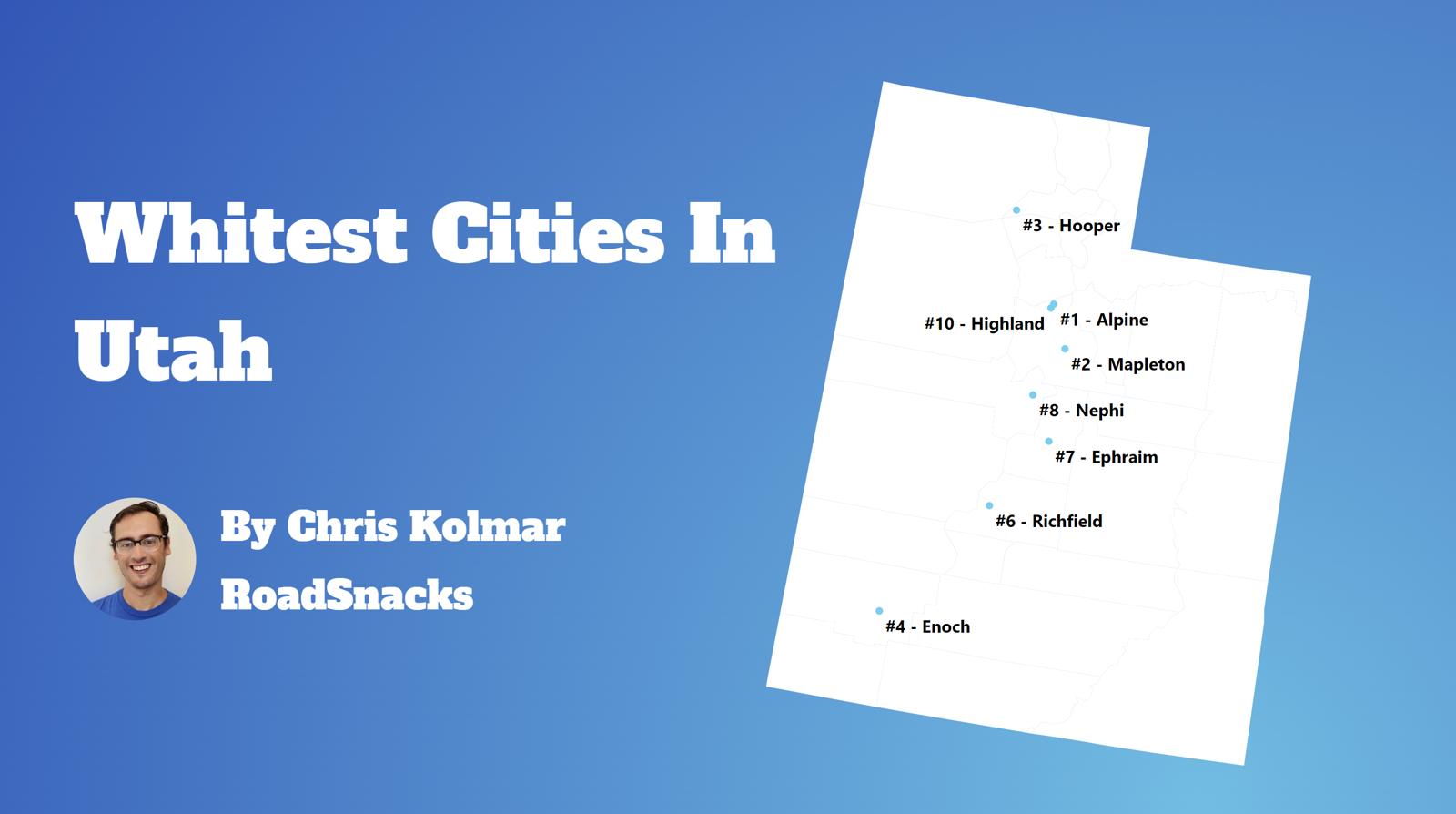 Cities With Highest White Population In Utah Map
