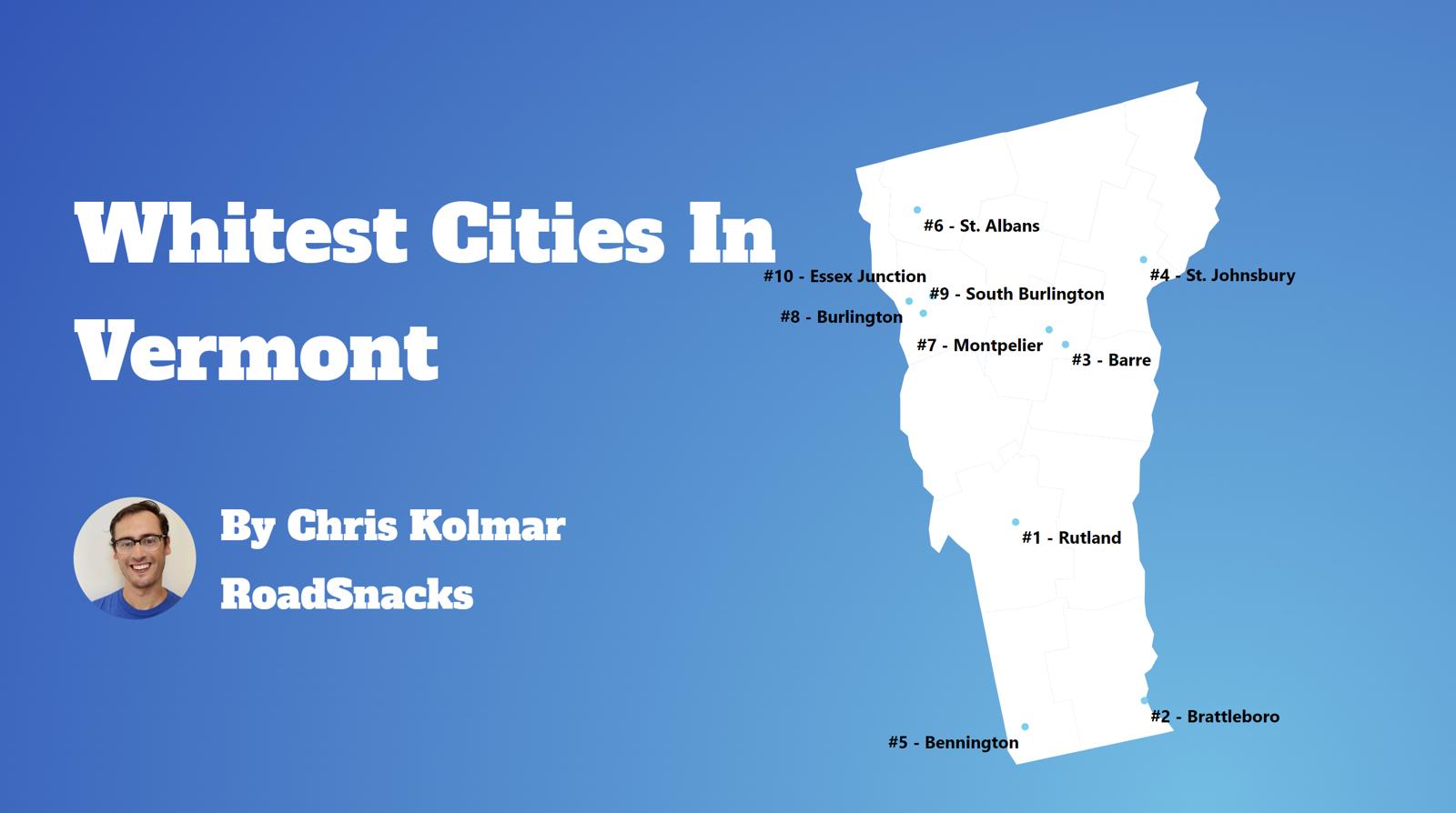 Cities With Highest White Population In Vermont Map