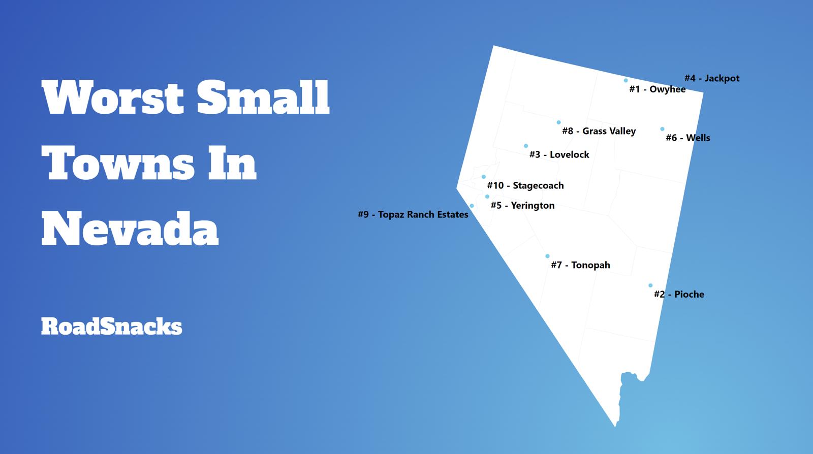 Worst Small Towns To Live In Nevada Map